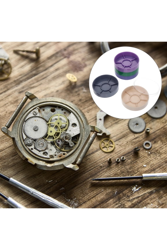 Watch Repair Kit Storage Container with Multilayer Compartments for Small Parts