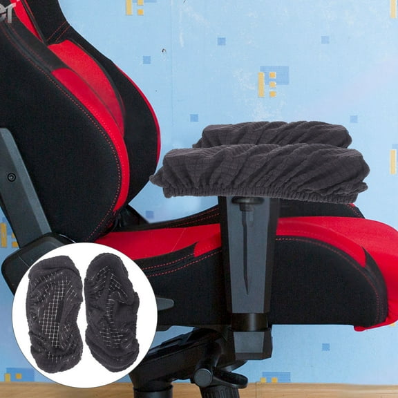 ifundom 2-Pack Dark Grey Ergonomic Armrest Pads for Gaming Chair - Back to School Simple Style Comfort
