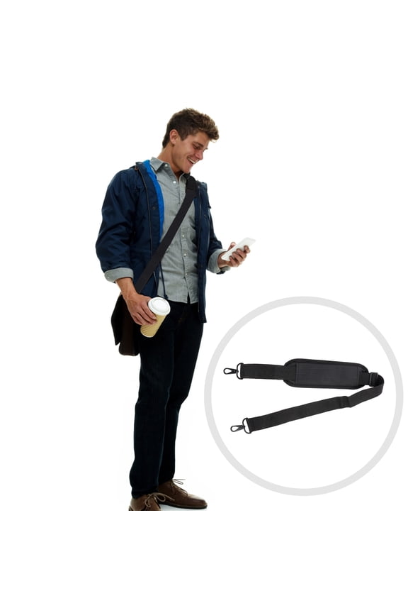 Adjustable Black Travel Luggage Strap for Back to School Carrying - 1 Piece