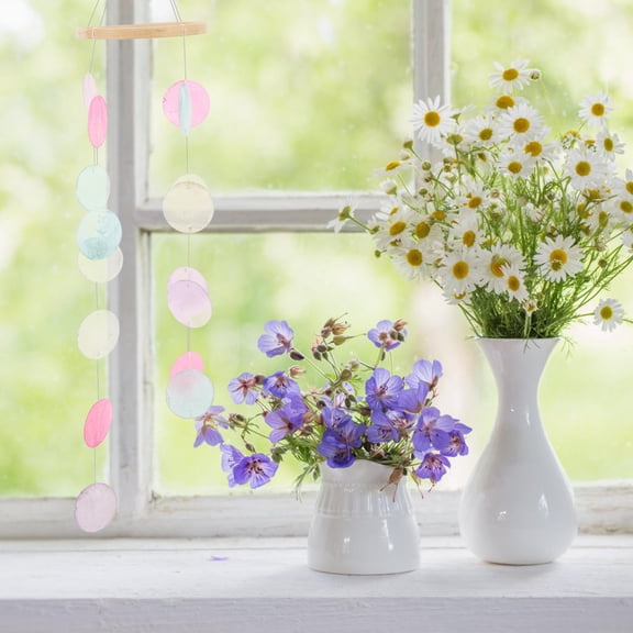 ifundom Multicolor Seashell Wind Chime Hanging Decor for Indoor and Outdoor Garden Patio Balcony