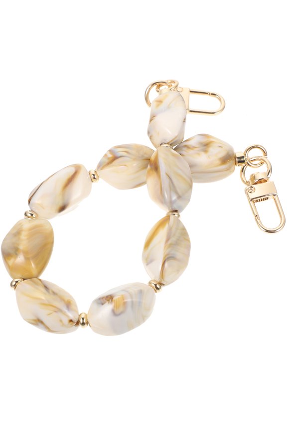 Beaded Bag Chain Handle for Handbags Resin Alloy Replacement Strap 1 Piece and Stylish