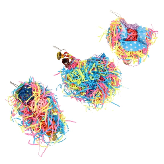 ifundom Parrot Chew Tool Assorted Color for Pet Playing and Skill Development 3Pcs