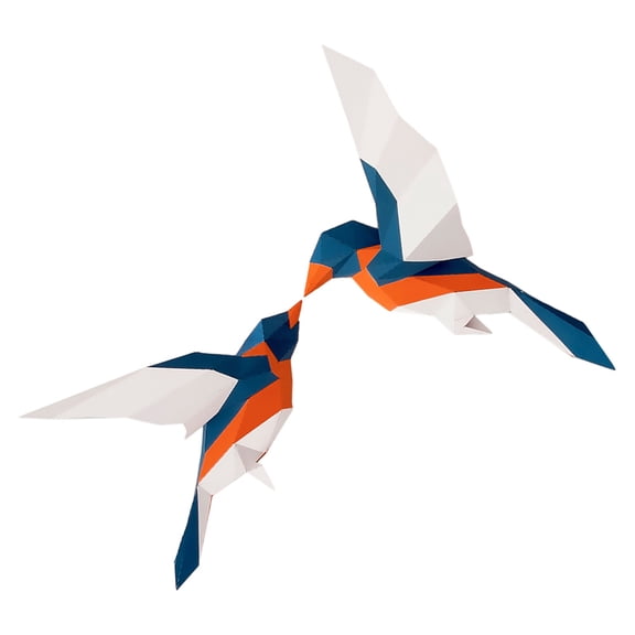 ifundom 3D Love Birds Wall Art Assorted Color Geometric Origami