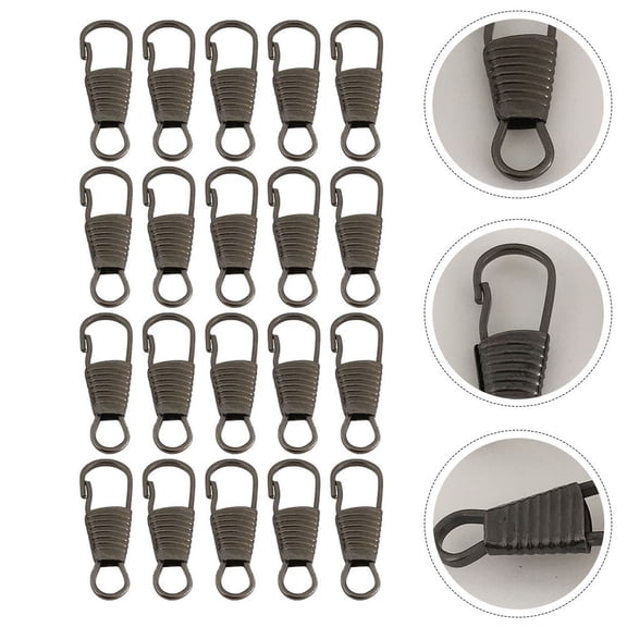 ifundom 20Pcs Black Metal Zipper Pull Tabs for DIY Repair with Durable Strong Construction