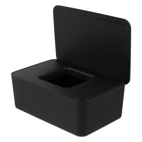 ifundom Black Plastic Tissue Box with Lid, PP Material, Modern Decorative Design for Home and Office Use