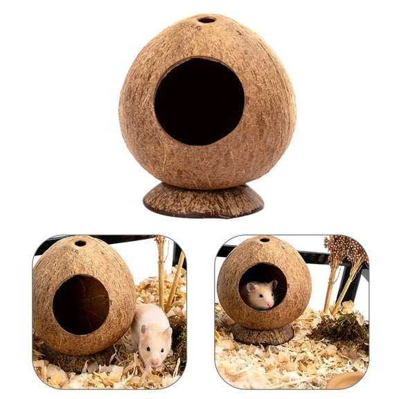 ifundom Brown Small Animal Nest Cozy Sleeping House Lightweight Cage Accessory for Hamsters Gerbils Mice Pets