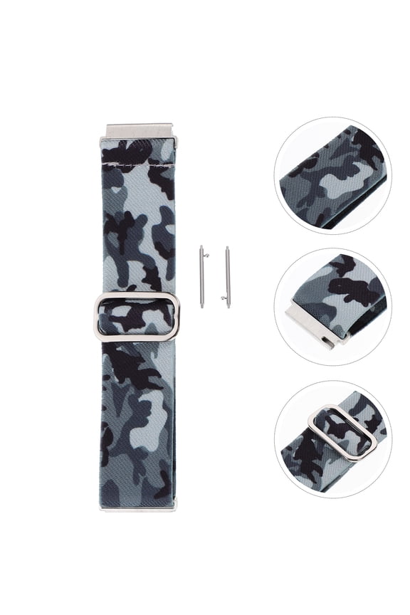 Camouflage Elastic Fabric Watch Band Replacement Strap Comfortable Fit for 70-100cm Wrist Watches