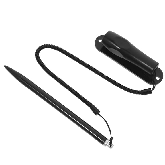 ifundom Resistive Stylus Pen with Spring Tether Black for Electronics Navigation and POS Systems, Touchscreen Devices