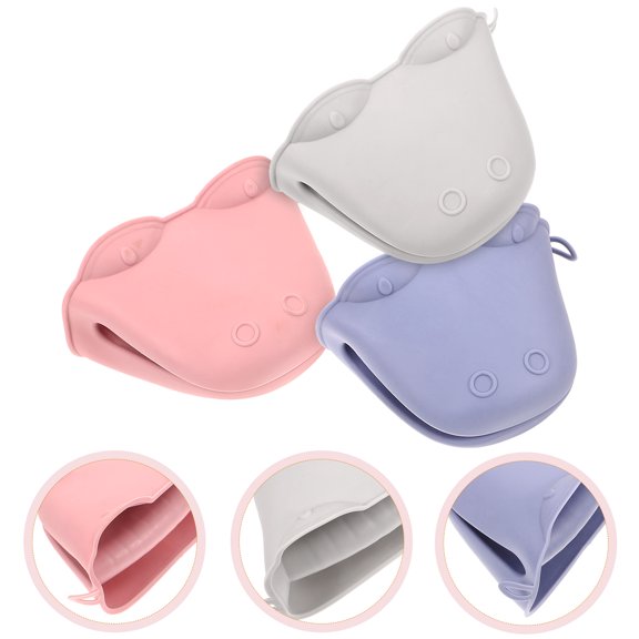 ifundom Cartoon Oven Gloves 3-Pack Baking Gloves Protective Kitchen Accessories for Home Cooking
