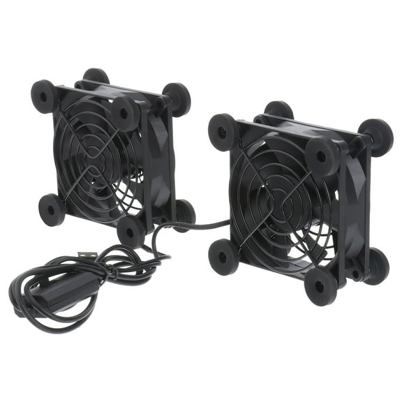 ifundom Mute Radiator Cooler Black USB Fan for Router Computer Case and Set-Top Box Cooling