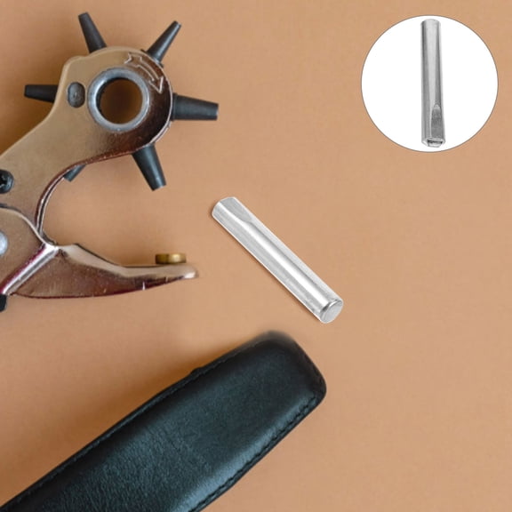 ifundom Oval Shape Craft Puncher Tool Metal for Stitching Lacing Paper Crafts