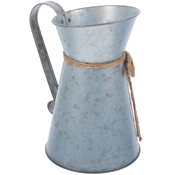 ifundom Dark Grey Iron Art Flower Pot, for Indoor Outdoor Plants, Decorative Storage and Display Solution