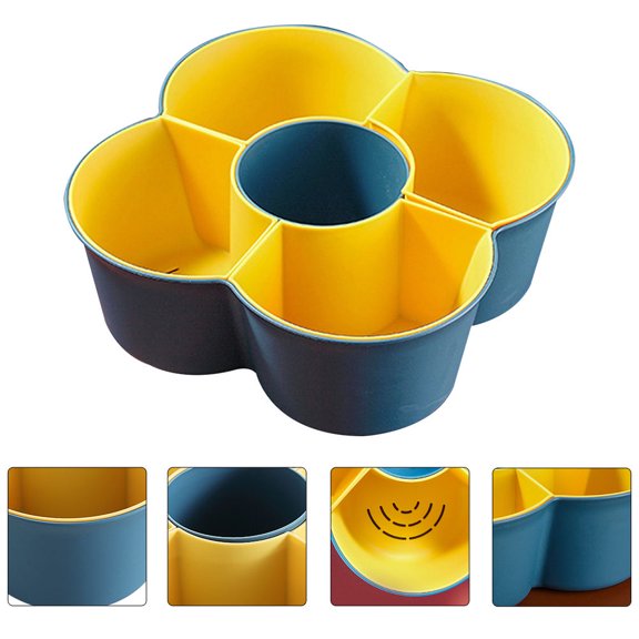 ifundom 1Pc Multi-Grid Draining Basket for Kitchen with Double Layer Design