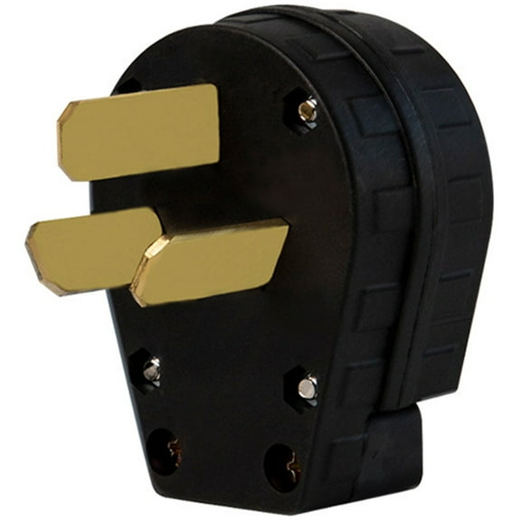 ifundom 3-Prong 50 Dryer Angle Plug Replacement, Black Heavy-Duty Electric Plug for Industrial and Residential Use