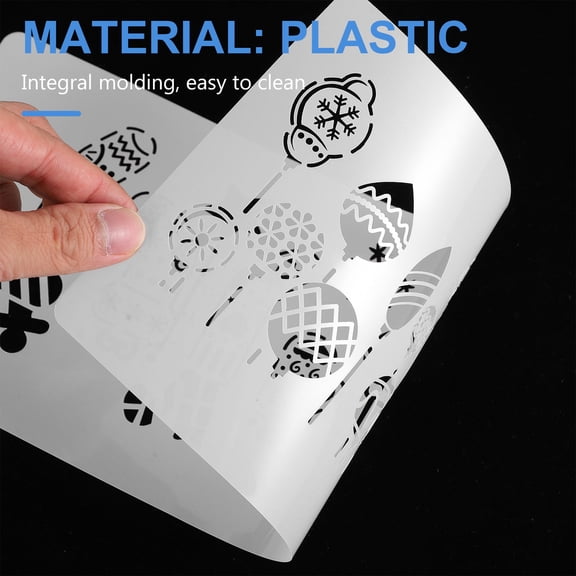 ifundom White Plastic Cake Decorating Stencils Set of 3 with Various Patterns for Kitchen Baking and Cake Design