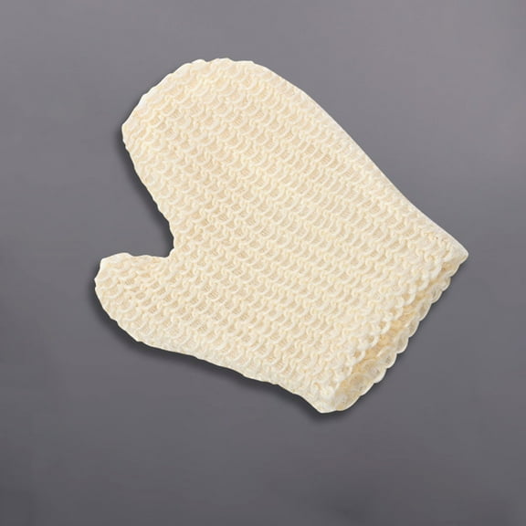 ifundom Woven Sisal Bath Gloves 2 Pack White Exfoliating Scrubbing Towels for Bath and Skin Care