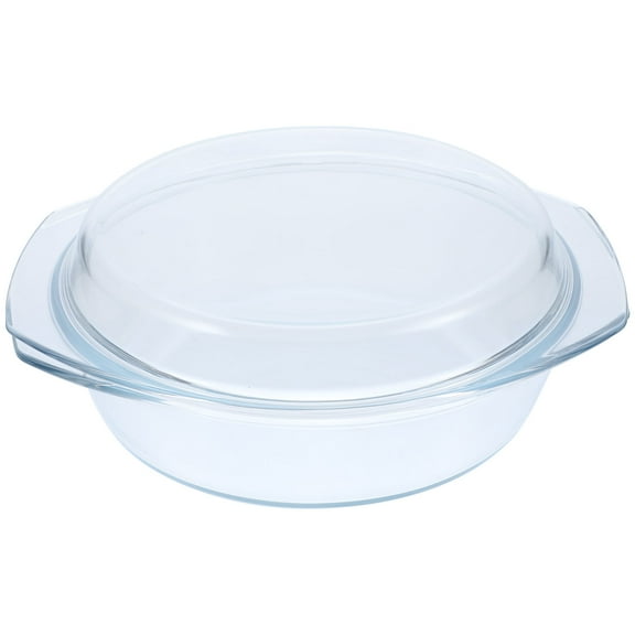ifundom Glass Casserole with Lid Covered Glass Casserole Dish with Handles Microwave Safe Glass Bowl