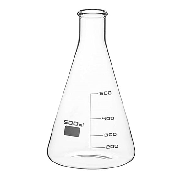 ifundom Glass Erlenmeyer Flask Large Capacity Flat Bottom Flask Laboratory Glass Flask
