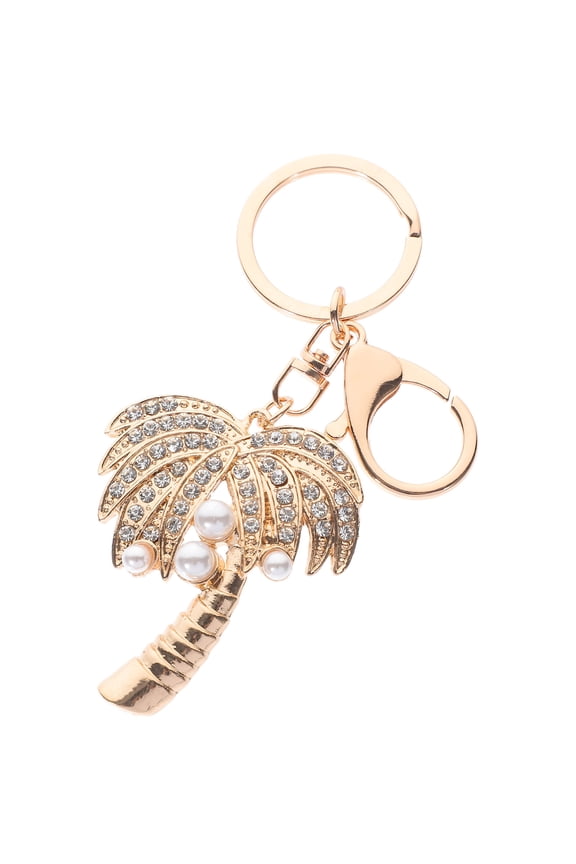 Polished Palm Tree Keychain Charm for Bags, Backpacks, Car Keys - Stylish and Sleek Tropical Accessory