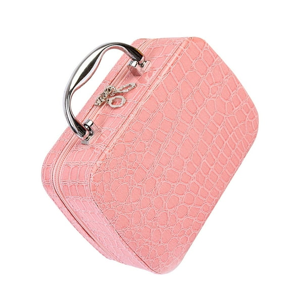 ifundom PU Hanging Makeup Bag with Mirror for Travel and Home Organization