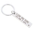 thumbnail image 1 of ifundom i Love You Key Chain Stainless Steel Key Ring Simple and Generous Hanging Decoration 1Pack, 1 of 8