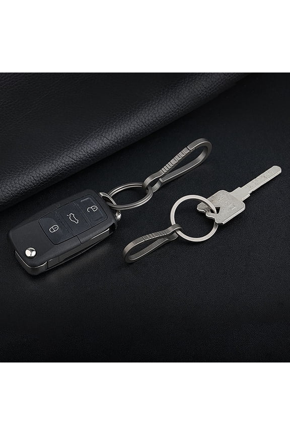 Titanium Carabiner Key Ring Grey Secure Bayonet for Everyday Use