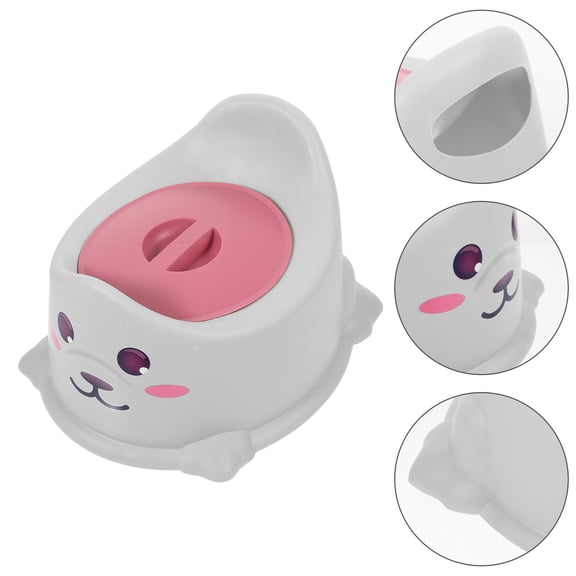 ifundom Portable Potty Training Toilet Grey PP Convenient Carry for Home Car Travel