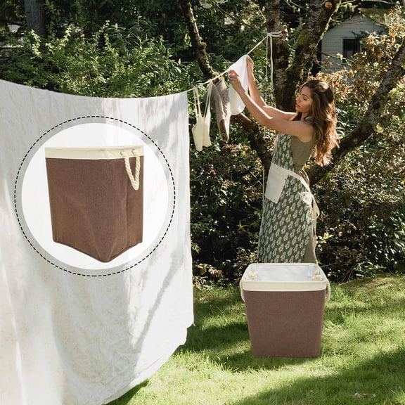 ifundom Large Foldable Laundry Hamper with Comfortable Handle, Lightweight Design for Home, Dorm, Bathroom Storage Organizer