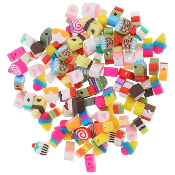 ifundom Multi-Color Polymer Clay Loose Beads for Craft Projects, Delicate Spacer Beads, 100 Pieces for Jewelry Making
