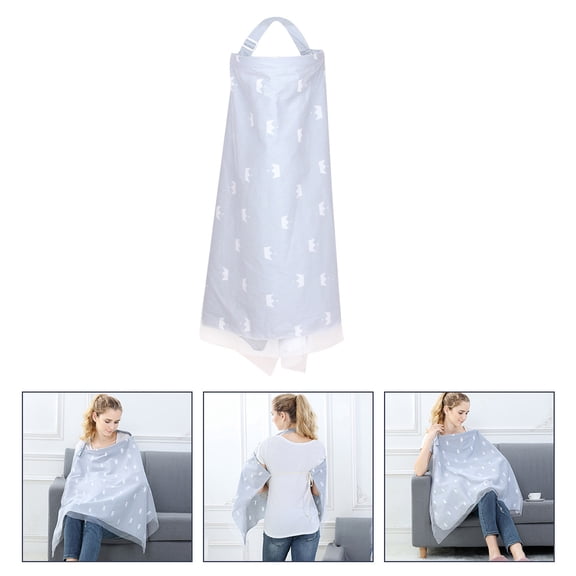 ifundom Grey Cotton Cover for Moms, Breathable and Lightweight Breastfeeding Scarf, 1 Pack Accessory