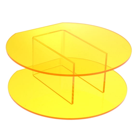 ifundom Orange Acrylic Geometric Flower Vase 10.5in for Home and Office Decorative