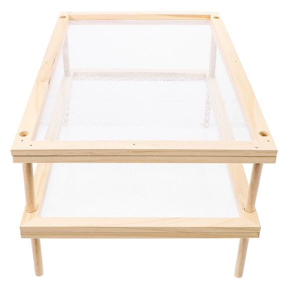 Ifundom Beige Wood Noodle Drying Rack, Food-Grade , Kitchen Organizer for Home Cooking and Pasta Drying