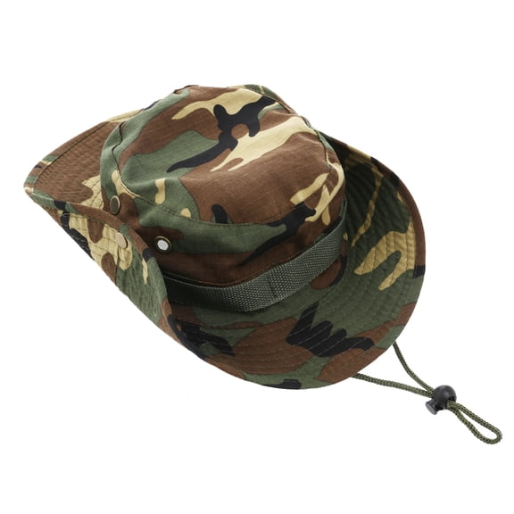 ifundom Outdoor Wide Brim Boonie Hat Camouflage Design with Breathable Vent Holes