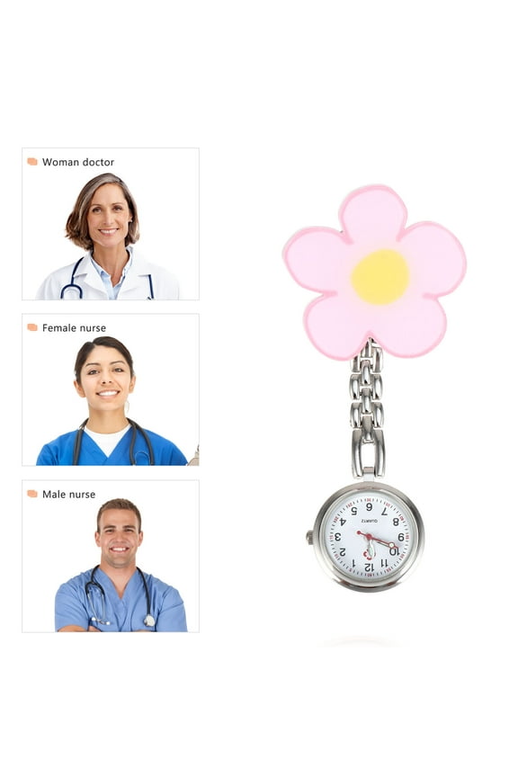 Clip-On Quartz Watch for with Alloy Case Large Dial Easy-to-Read Design