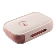 ifundom Pink PP Refrigerator Egg Organizer Case with Vent Holes Easy to Use Large Capacity