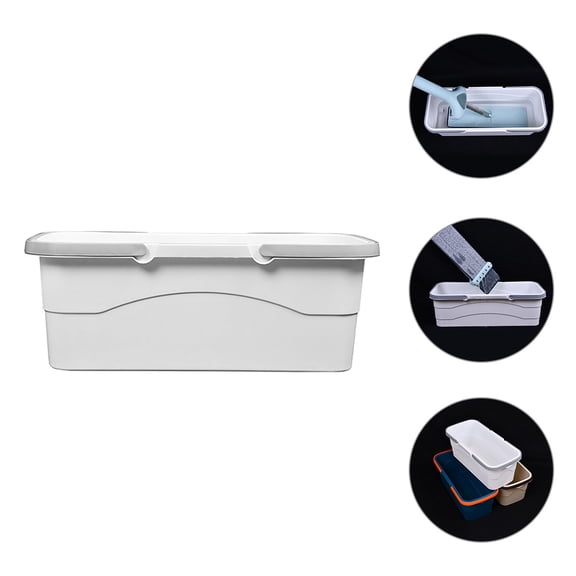 ifundom Large Capacity White Rectangle Cleaning Buckets, PP Plastic, 1 Pack for Household and Commercial Use