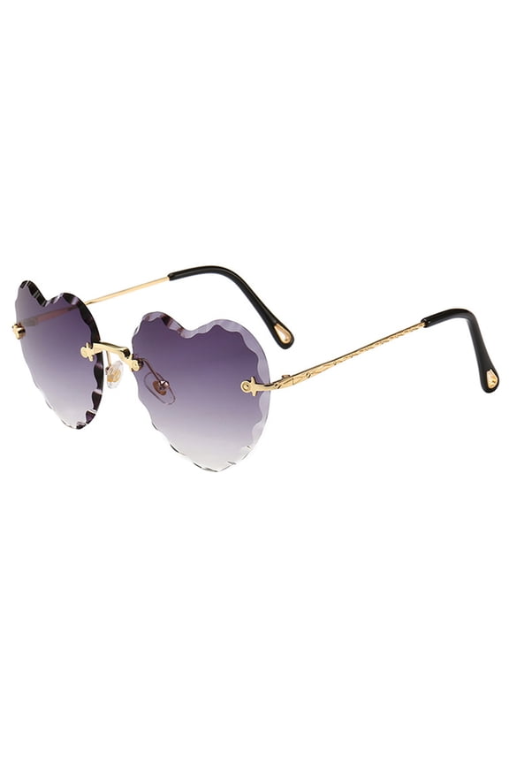 Practical Rimless Sunglasses Anti-UV Sunglasses Heart Design Delicate Eyewear Glasse Photo Prop Dress Up Accessories