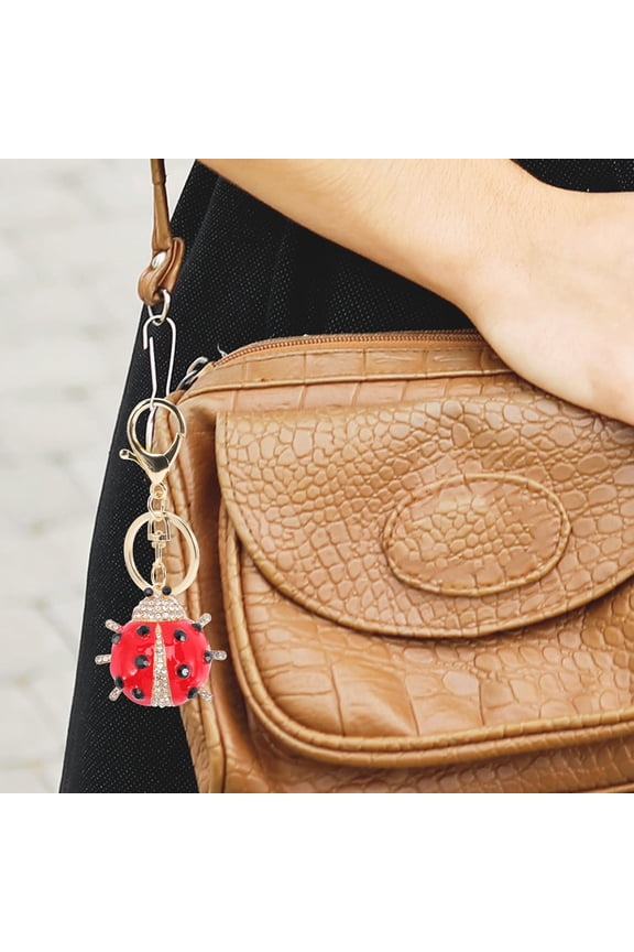 Unique Red Ladybug Key Chain Pendant with Detail for Keys Or Bags