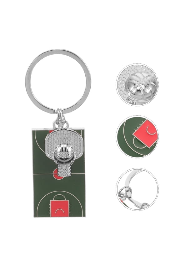 Basketball Court Keychain - Basketball Accessory for Sports Fans and Everyday Use
