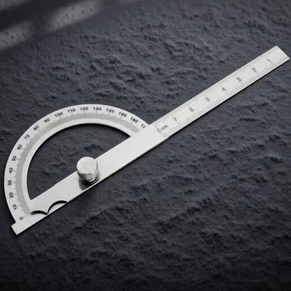 ifundom Stainless Steel Angle Protractor Ruler 0-180 Degree Universal Rotary Measuring Tool