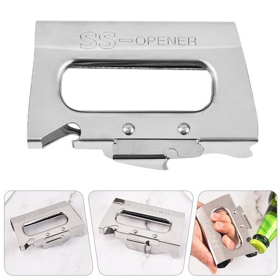 ifundom Stainless Steel Multi-Functional Bottle Opener, Jar Lid Remover and Screwdriver Tool Set for Travel, Home and Outdoor Use