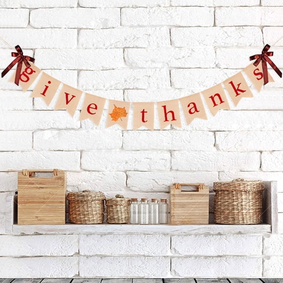 ifundom Thanksgiving Fish Tail Flag Hanging Decoration, Fall Harvest Party Supplies, 1 Pack Seasonal Home Decor