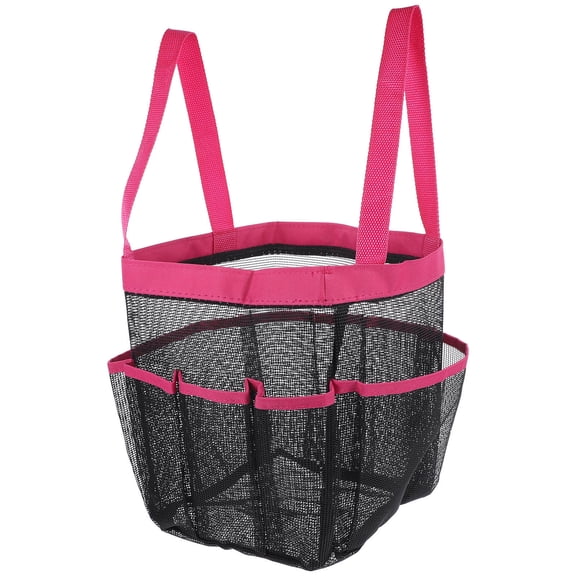 ifundom Toiletry Bag Rosy Mesh Shower Organizer for Bathroom Storage Travel Tote