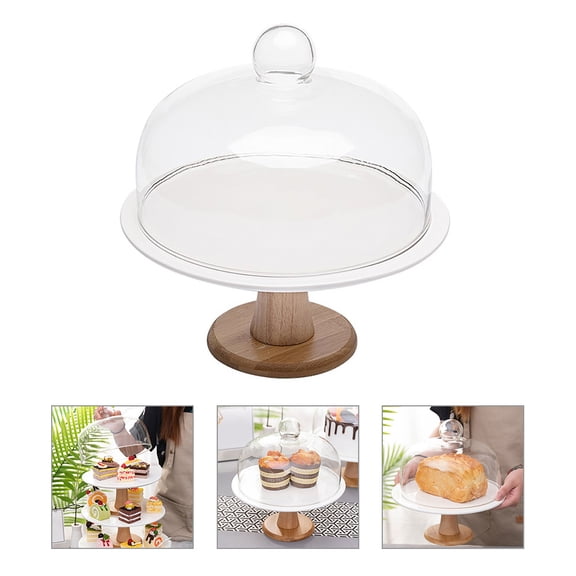 ifundom Transparent Cake Display Rack with Lid Dessert Stand for Storage and Serving
