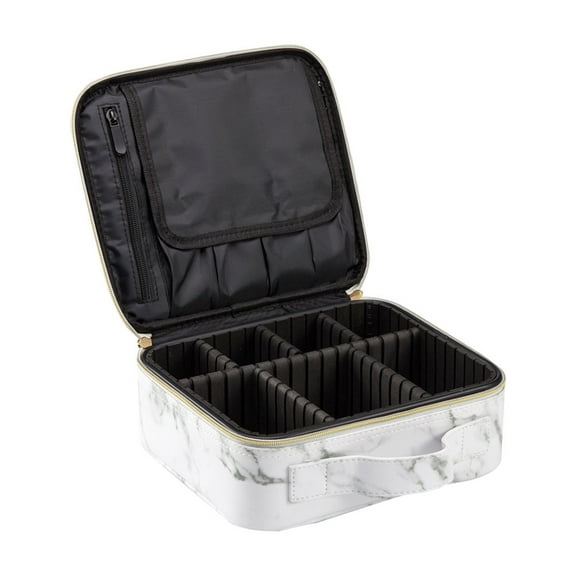 ifundom Creative Marble Pattern Makeup Organizer Bag Handheld Cosmetic Storage Case for Travel and Daily Use