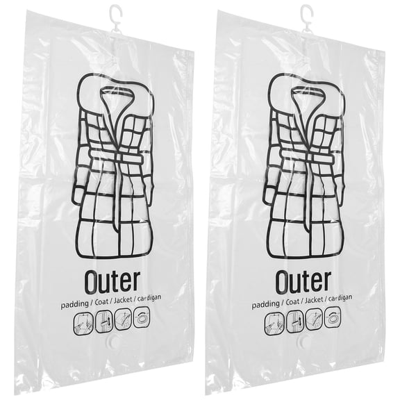 ifundom Vacuum Storage Bags for Clothes and Bedding, 2 Large Multi-Color Bags with , PE PA Material