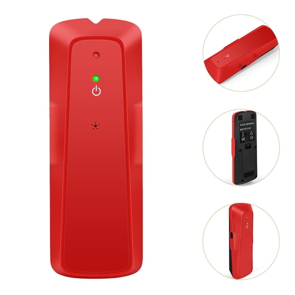 ifundom Wall Metal Detector Sensor for Nails, Wires, and Pipes with Red ABS Casing for Home Renovation and Projects