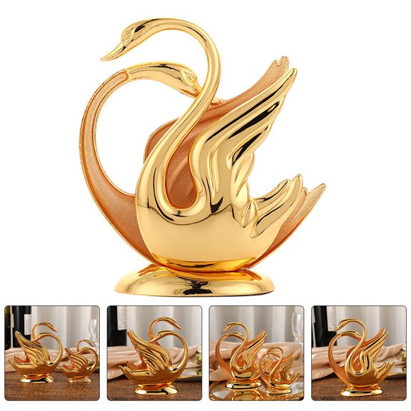 ifundom Golden Zinc Alloy Tissue Holder Compact Design for Bathroom and Home Stylish Room Decoration 1 Set