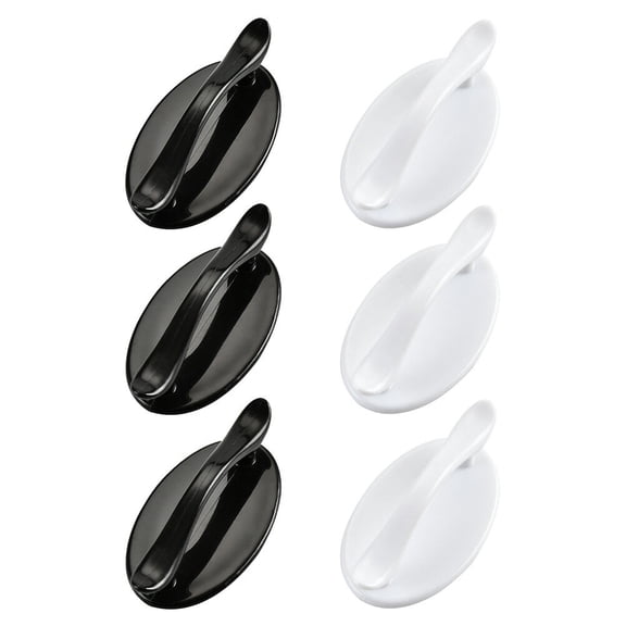 ifundom White Plastic Cabinet Drawer Handles, 6-Pack Furniture Pulls with Easy Installation for Home, Office, and Kitchen