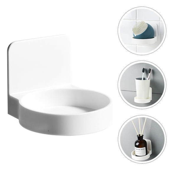ifundom 1-Pack White Floating Wall Mounted Storage Shelves ABS Material for Bathroom and Home Organization